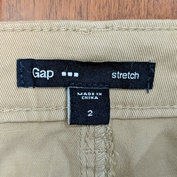 NWT GAP Zipper Stretch Miniskirt in Oak (Khaki) - Picture 4 of 8
